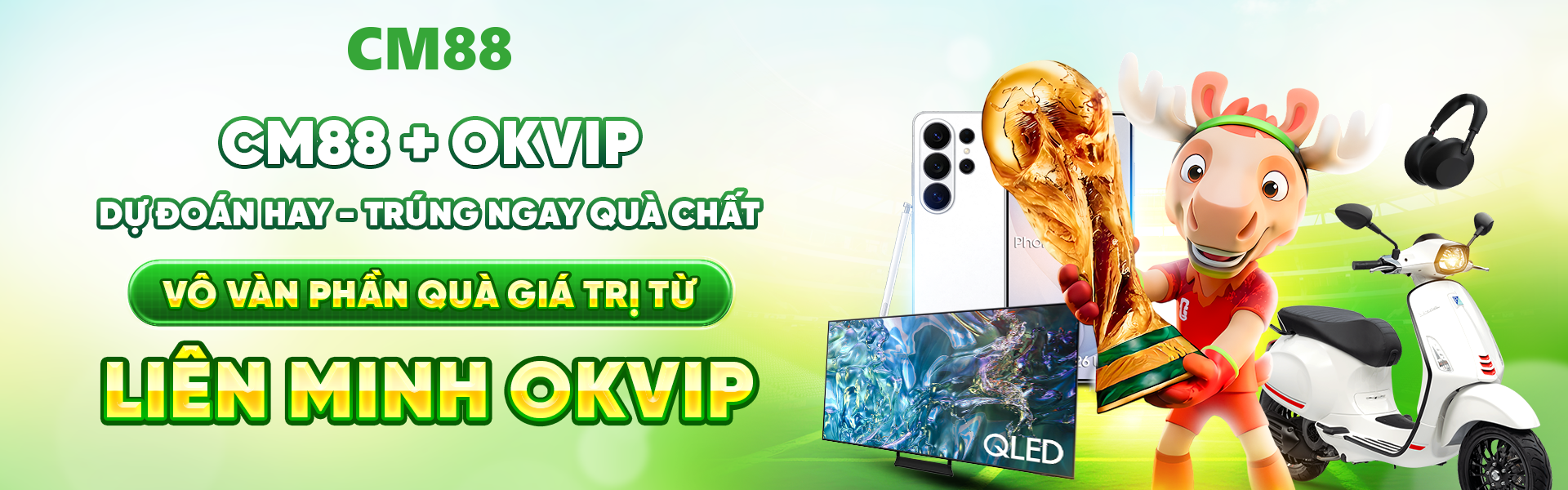 CM88 cùng OKVIP hợp tác với các thương hiệu uy tín, hướng tới mùa World Cup 2026 sôi động.